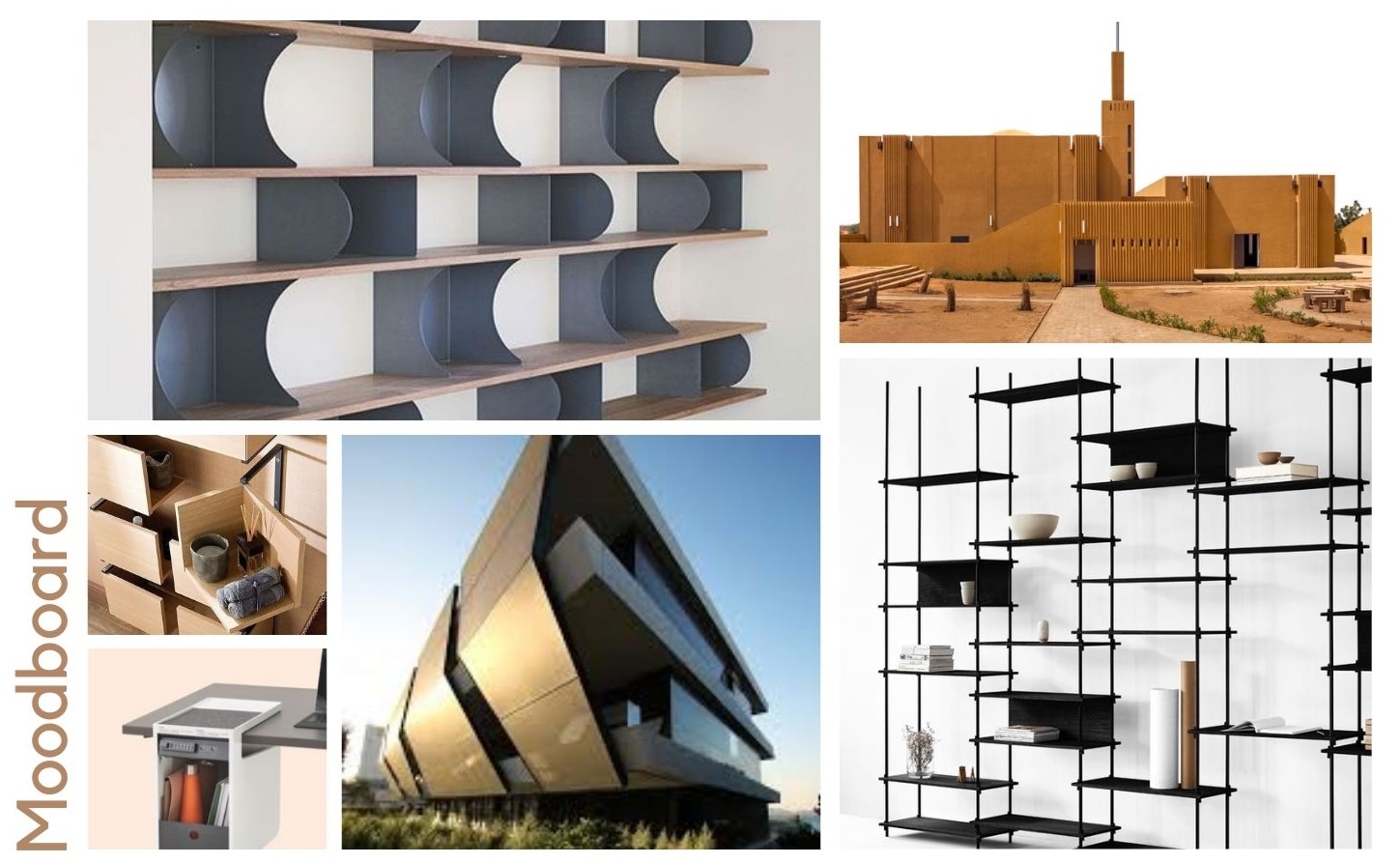 Mood board for MorphyStack Shelf