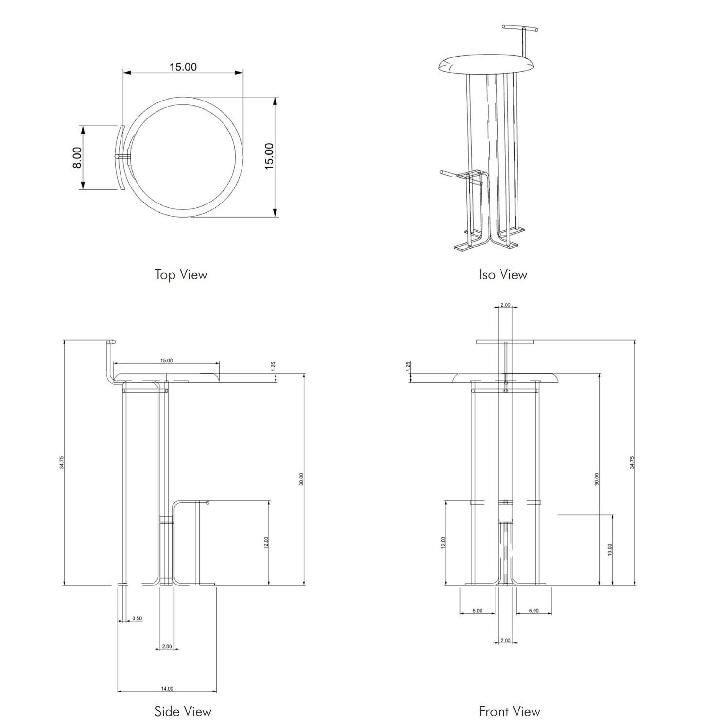 Design for QuaffQuest bar stool